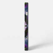 Etui iPhone 13 Silver Aum Hexagon Fantasy Fractals (Côté gauche)