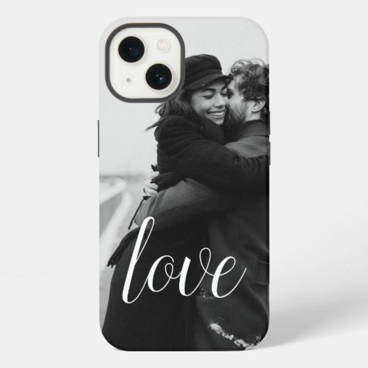 Etui iPhone 13 Simple Chic Couple Romantique Photo Amour (Verso)
