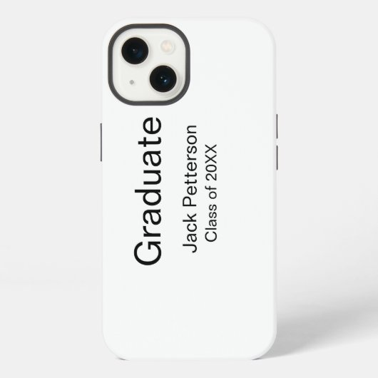 Etui iPhone 13 simple diplôme minimal ajouter nom classe moderne (Verso)