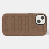 Etui iPhone 13 Simple Faux Cuir Aspect Rouge (Verso Horizontal)