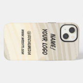 Etui iPhone 13 simple minimal ajoutez votre logo nom aquarelle Ét (Verso Horizontal)