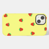 Etui iPhone 13 Simple mûre motif de fraise (Verso Horizontal)