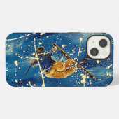 Etui iPhone 13 Ski saut splatter art (Verso Horizontal)