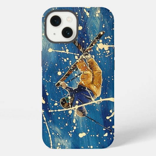 Etui iPhone 13 Ski saut splatter art (Verso)