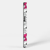 Etui iPhone 13 Snoopy Black & Magenta Pattern (Côté droit)