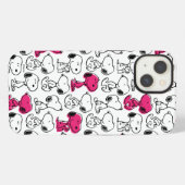 Etui iPhone 13 Snoopy Black & Magenta Pattern (Verso Horizontal)