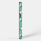 Etui iPhone 13 Snoopy Mustaches & Teal Pattern (Côté droit)
