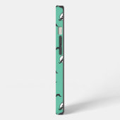 Etui iPhone 13 Snoopy Mustaches & Teal Pattern (Côté gauche)