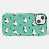 Etui iPhone 13 Snoopy Mustaches & Teal Pattern (Verso Horizontal)
