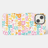 Etui iPhone 13 Snoopy Pastel Text Pattern (Verso Horizontal)