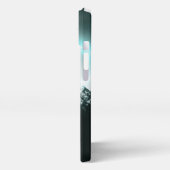 Etui iPhone 13 Snowy mountain mysterious blue neon light (Côté gauche)