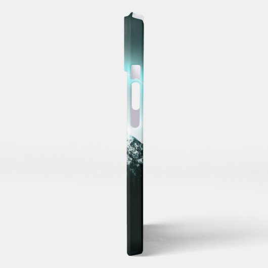 Etui iPhone 13 Snowy mountain mysterious blue neon light (Côté gauche)