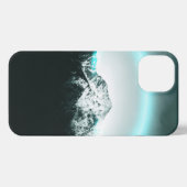 Etui iPhone 13 Snowy mountain mysterious blue neon light (Verso Horizontal)