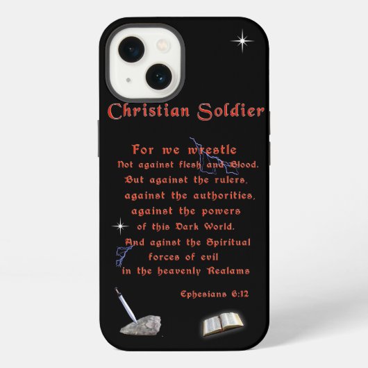 Etui iPhone 13 Soldats chrétiens (Verso)