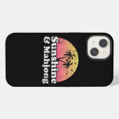 Etui iPhone 13 Soleil et Mahjong (Verso Horizontal)