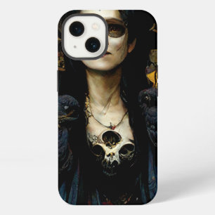 Etui iPhone 13 Sorcière corbeau 3 Fantastique Horreur Gothique