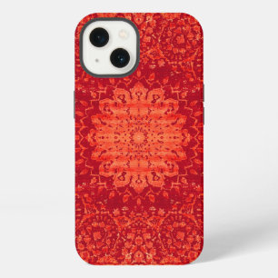 Etui iPhone 13 Souk du Coucher de Soleil : Motif Marocain Orange