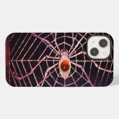 Etui iPhone 13 SPIDER ET WEB Rouge Ruby Noir (Verso Horizontal)