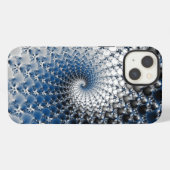Etui iPhone 13 Spirale bleue (Verso Horizontal)