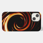 Etui iPhone 13 Spirale Liquide Dorée (Verso Horizontal)