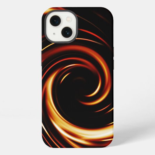 Etui iPhone 13 Spirale Liquide Dorée (Verso)