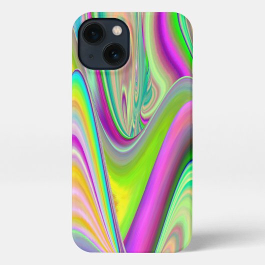 Etui iPhone 13 Spirit of Summer Breeze, Rainbowart Abstrait 3D (Verso)