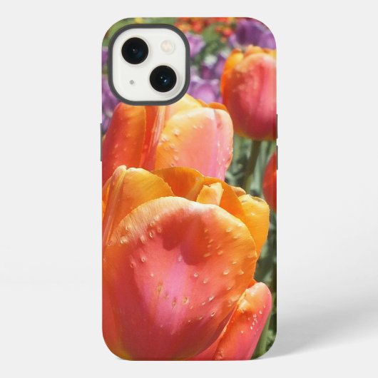 Etui iPhone 13 Spring Tulips iPad Air coque (Verso)