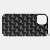 Etui iPhone 13 Springer Spaniel mignon Chien Silhouette Grille No (Verso Horizontal)