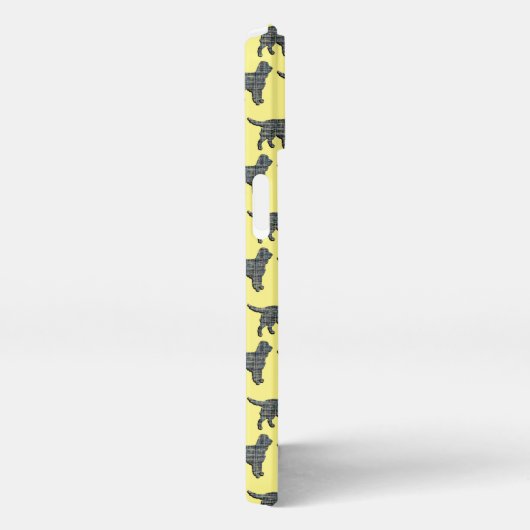 Etui iPhone 13 Sprocker Espaniel mignon Chien Silhouette Grille j (Côté droit)