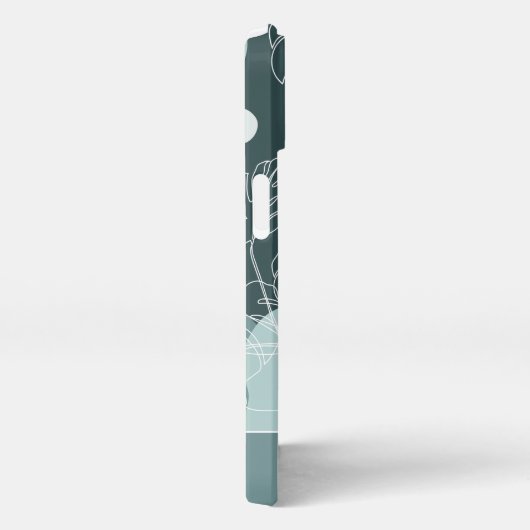 Etui iPhone 13 Spruce Green Boho Tropical Monstera Leaf (Côté droit)