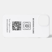 Etui iPhone 13 Square Logo QR Code Business Promo iphone case (Verso Horizontal)