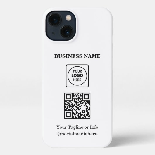Etui iPhone 13 Square Logo QR Code Business Promo iphone case (Verso)