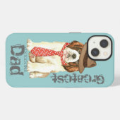 Etui iPhone 13 St. Bernard Papa (Verso Horizontal)