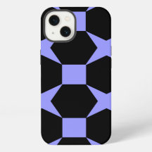 STARS ET HEXAGONS BLEU ET NOIR