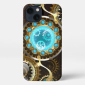Etui iPhone 13 Steampunk Rusty Background (Verso)