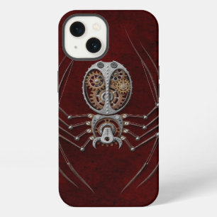 Etui iPhone 13 Steampunk Spider on Deep Red