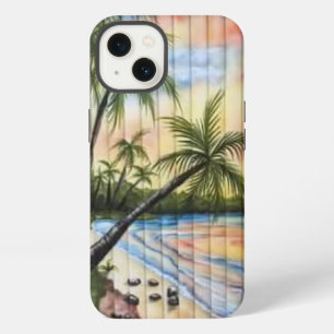 ETUI iPhone 13 STORES DE PLAGE AUX PALMIERS TROPICAUX
