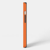 Etui iPhone 13 Stripes de course : Noir sur orange avec initiales (Côté gauche)