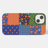Etui iPhone 13 Style d'art populaire Faux Patchwork coque ipad-Ma (Verso Horizontal)