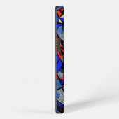 Etui iPhone 13 Style de vitrail abstrait (Côté droit)