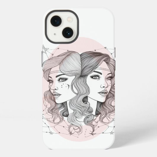 Etui iPhone 13 Style Gémeaux élégant (Verso)