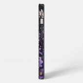 Etui iPhone 13 Style goth grunge floral violet (Côté gauche)