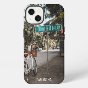 Etui iPhone 13 Suivez ce rêve, Panneau de signalisation tropicale