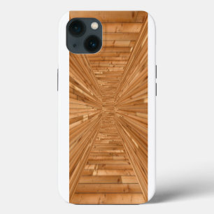 Etui iPhone 13 Sun Deck - Illusion de boîte en bois