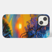 Etui iPhone 13 Superbe lever de soleil sur l'étang (Verso Horizontal)
