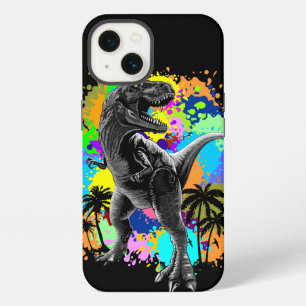 Etui iPhone 13 T-Rex Dinosaure Jurassique Reptile sur Taches de P