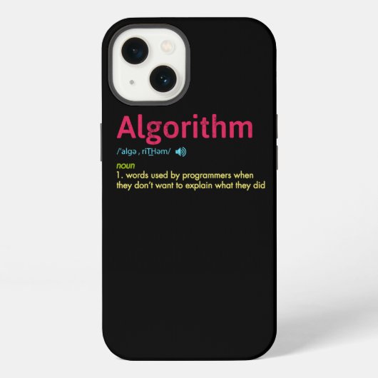 Etui iPhone 13 T-shirts drôles d'algorithme de programmeur pour h (Verso)