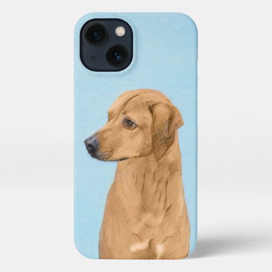 Etui iPhone 13 Tableau Rhodesian Ridgeback - Art Chien original (Verso)