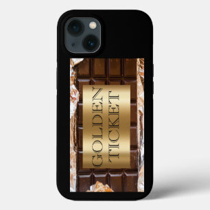 Etui iPhone 13 Tablette de chocolat au ticket d'or vintage