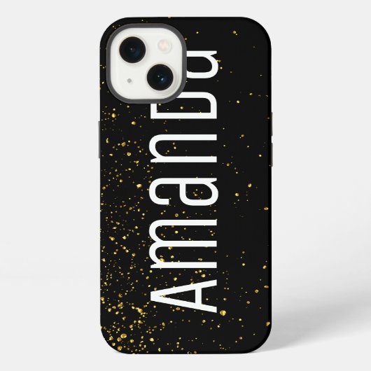 Etui iPhone 13 Tachetée d'or (Verso)
